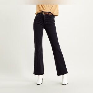 Women’s LEVI’S rib cage boot cut black Jeans size W29 L31‎